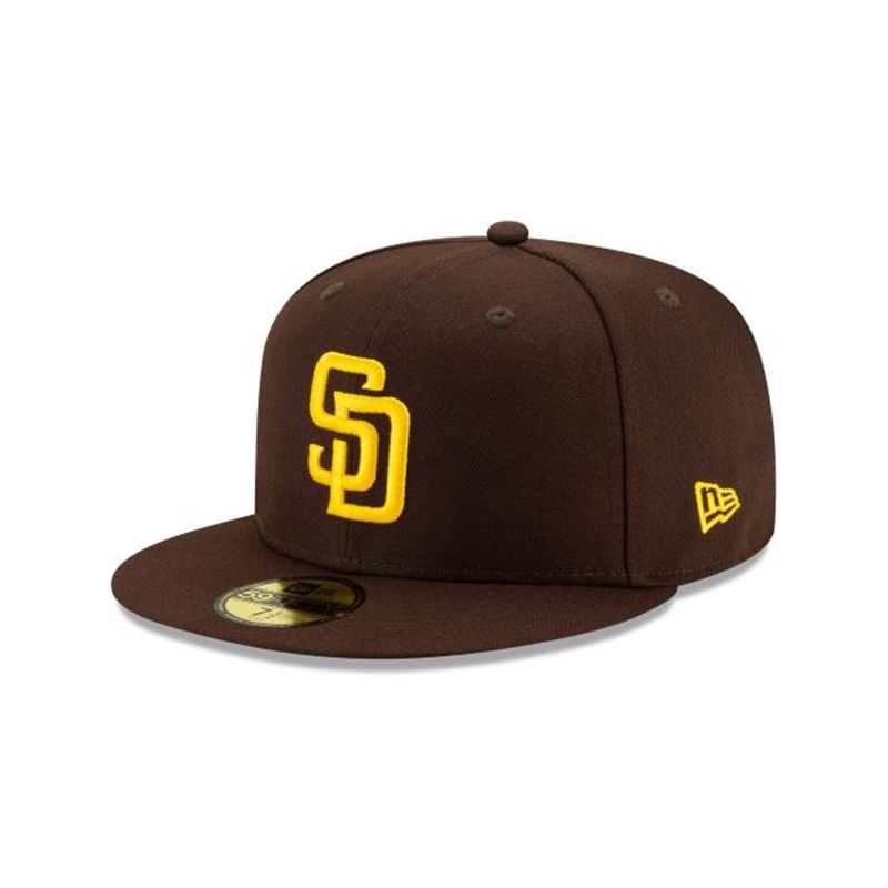 MLB San Diego Padres Authentic Collection 59Fifty Fitted (INI0481) - Brown New Era Caps